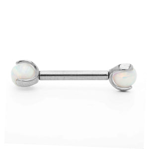 Industrial Strength Prong-Set Ball Titanium White Opal
