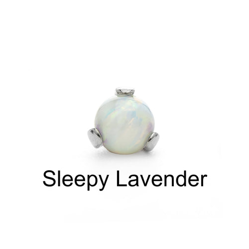 Industrial Strength Prong-Set Ball in Titanium with Sleepy Lavender Opal