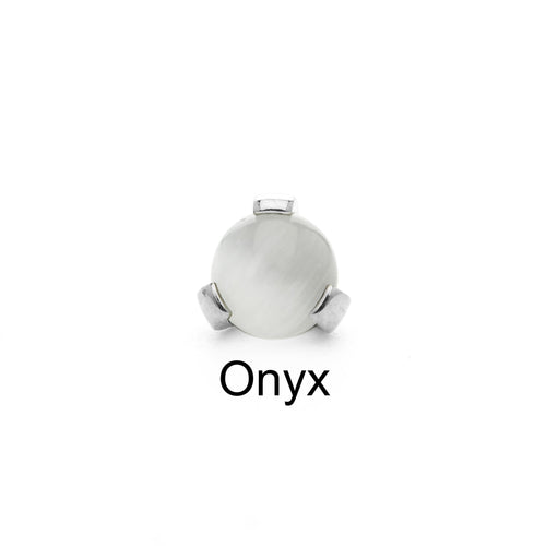 Industrial Strength Prong-Set Ball in Titanium with Onyx