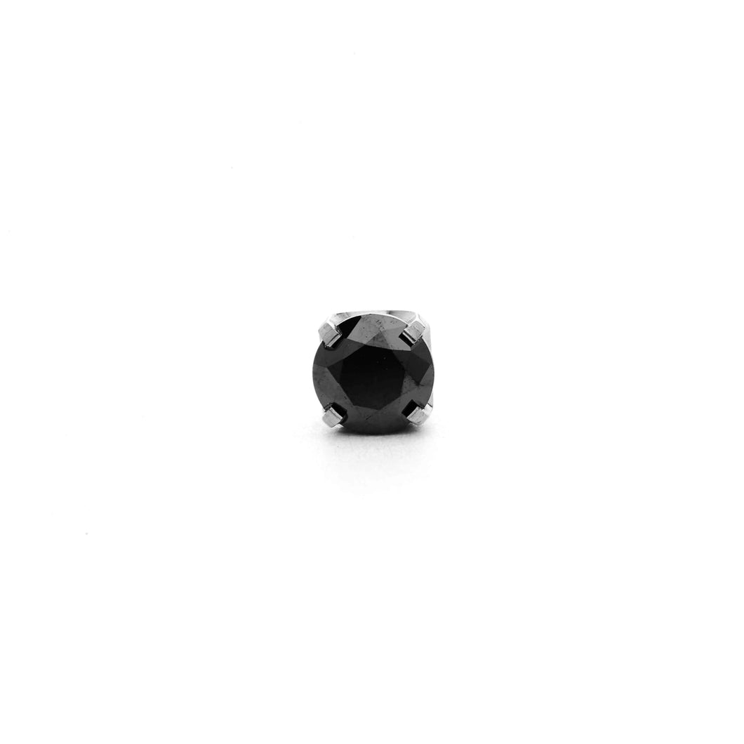 Prong-set Black Swarovski Gem Titanium NeoMetal