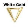 Geometric Triangle Clicker by LeRoi in 14k White Gold